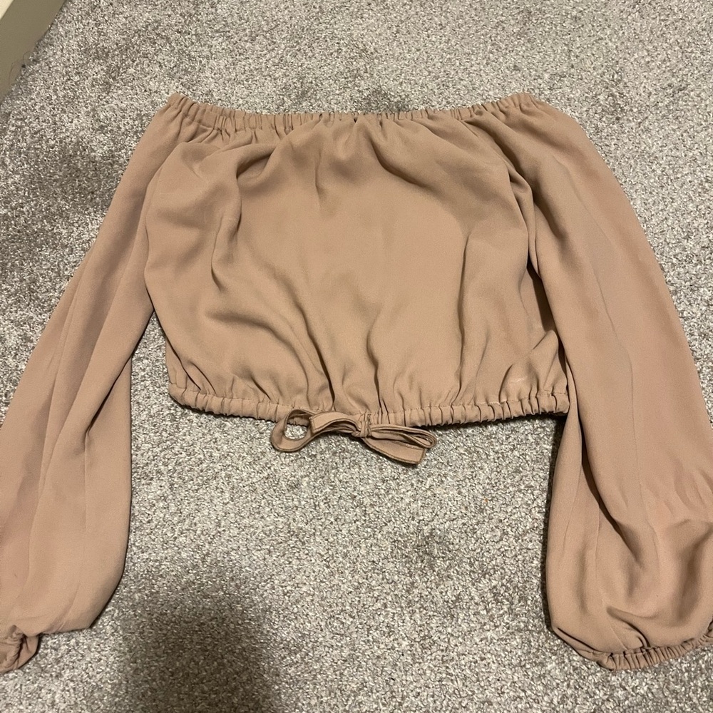 Wilfred Aritzia Pink Off Shoulder Top